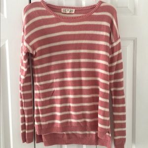 Pink striped sweater